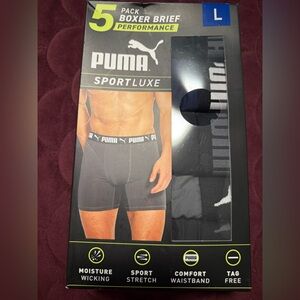 PUMA Sportluxe Performance Boxer Briefs - Black